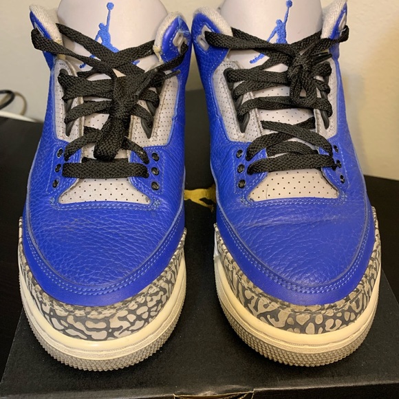 Nike Air Jordan 3 Retro Varsity Royal Cement size 8.5 CT8532-400 - Picture 2 of 9